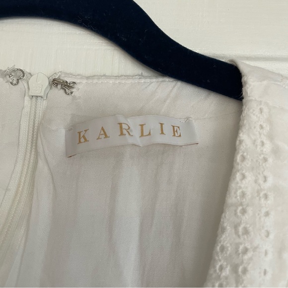 Karlie Eyelet Mini Dress White - Picture 3 of 10